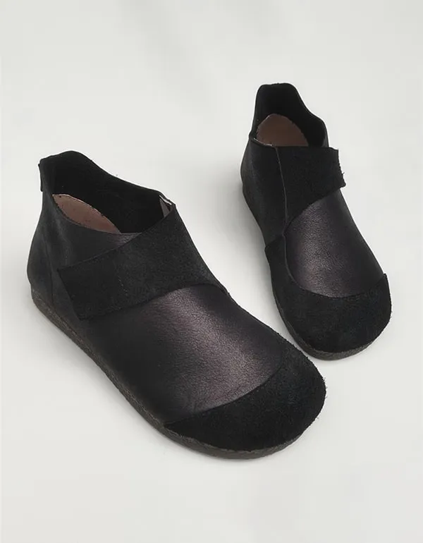 Autumn Handmade Retro Leather Flat Ankle Boots