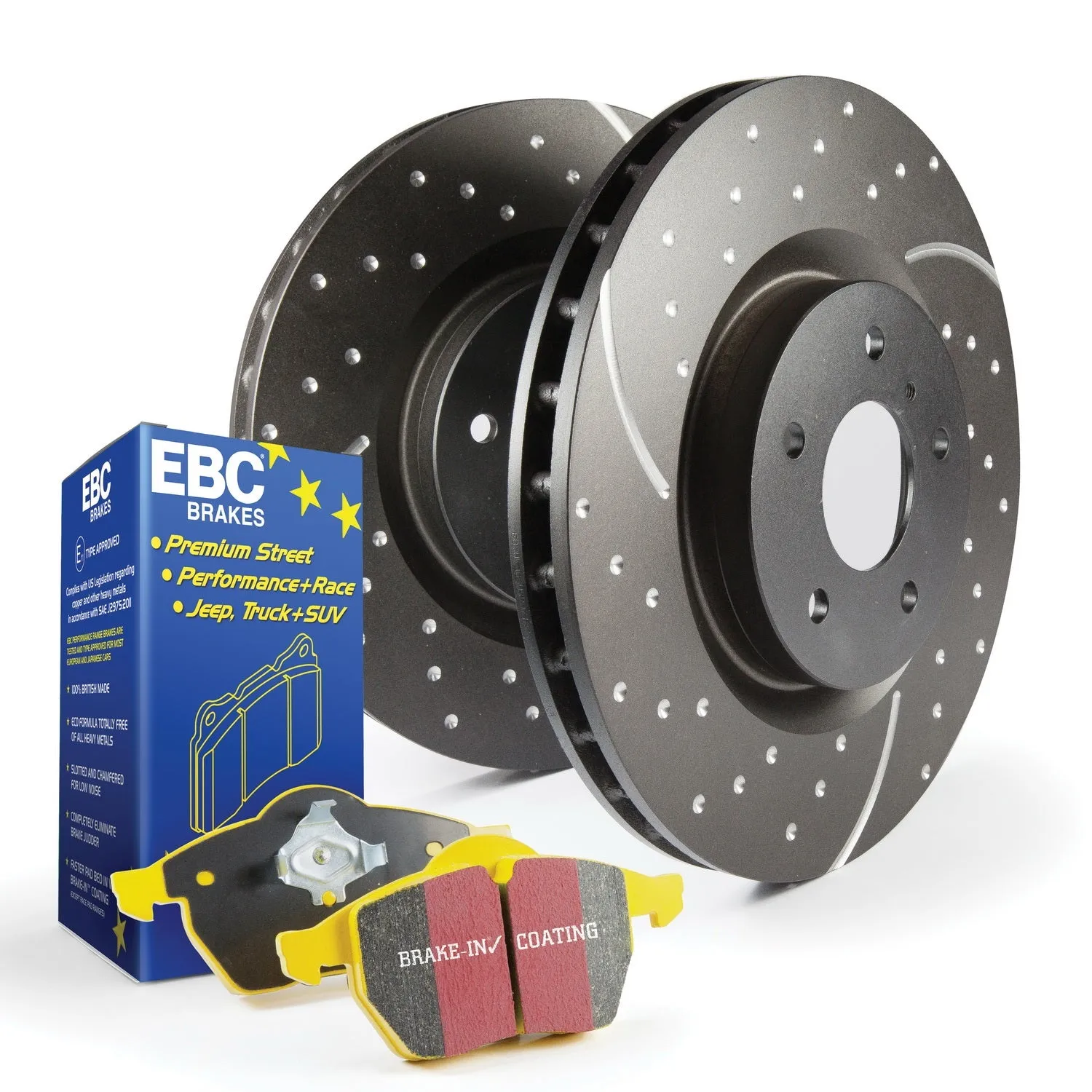 EBC Brakes S5KF1256 S5 Kits Yellowstuff And GD Rotors