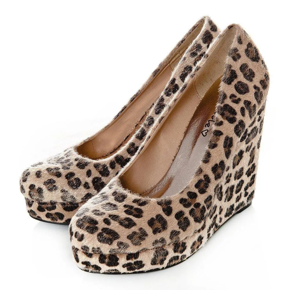 Haylee Wedge High Heeled Platform Court Shoe