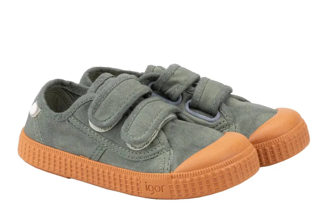 Igor Berri Velcro Caramelo Shoes - Kaki