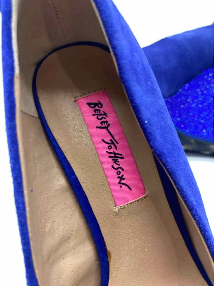 Pre-Owned Betsey Johnson Blue Size 6 Wedge Heels