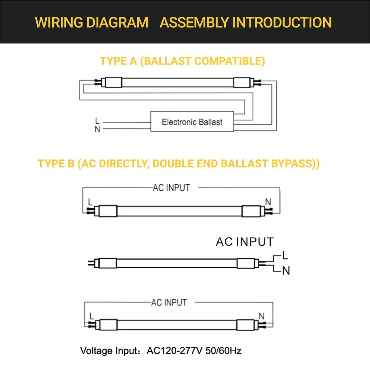 T8 LED Tube Lights 4FT - 3500K - Type A&B - Plug and Play or Ballast Bypass - 18W - 2200LM - Double Ended - 30 Pack